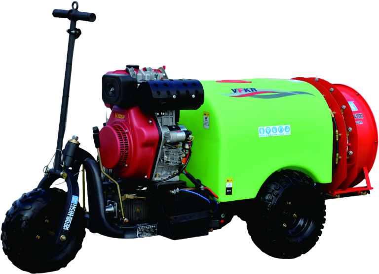 Walking air blowing sprayer